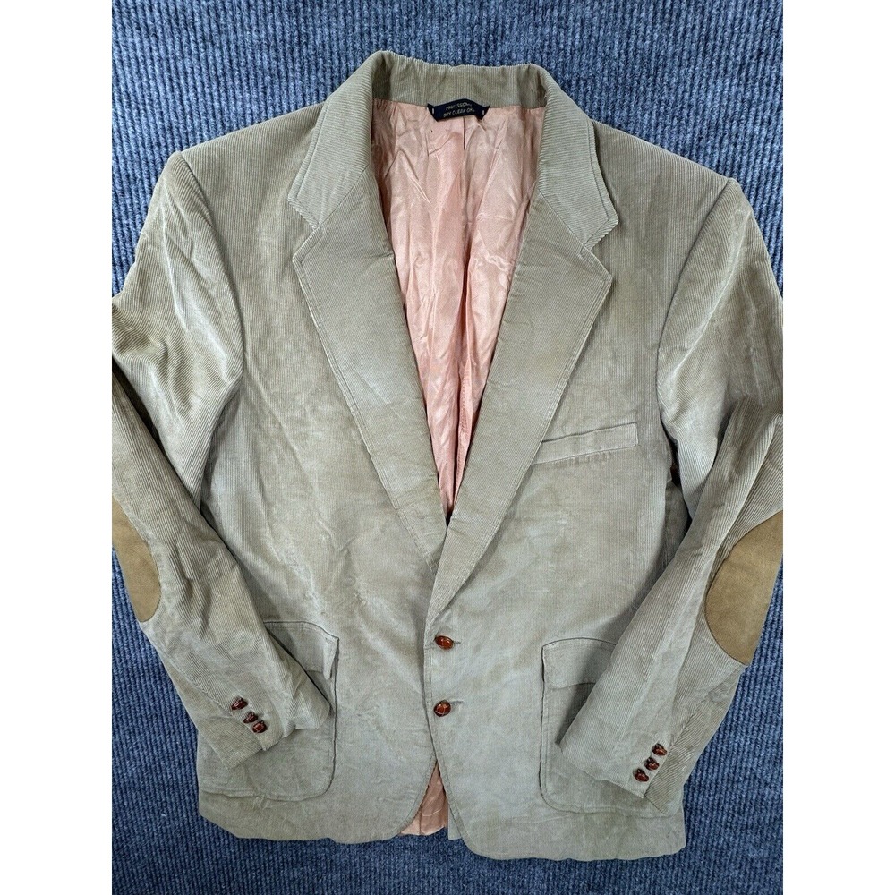 VTG Levis Jacket Mens 46L Cowboy Elbow Patch Western Wear Corduroy Sport Suit